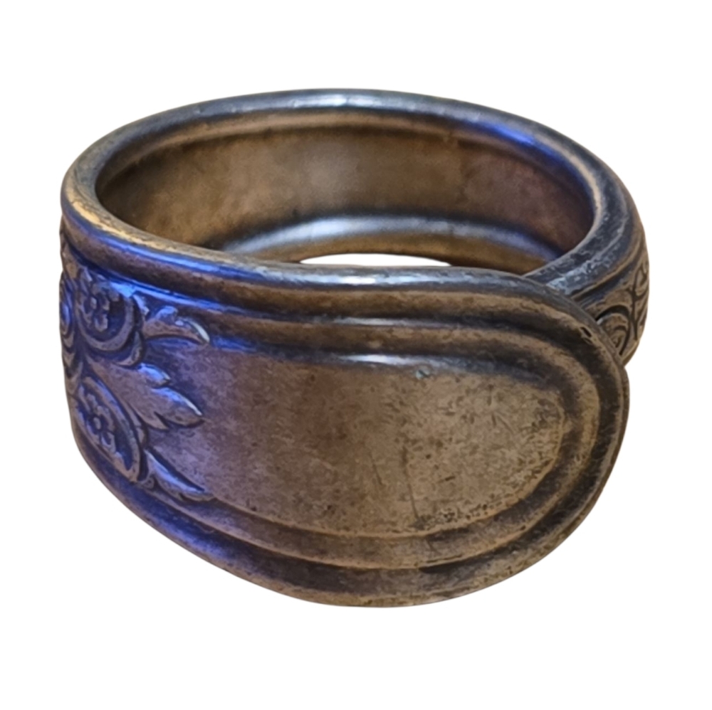 Reclaimed Handforged Flatware Ring Sz 9